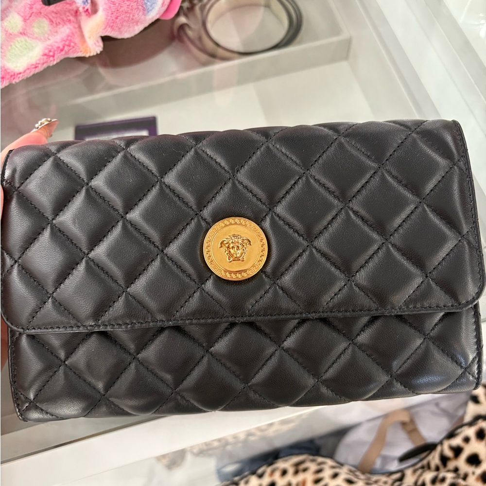 Versace Black Quilted Women's Bag